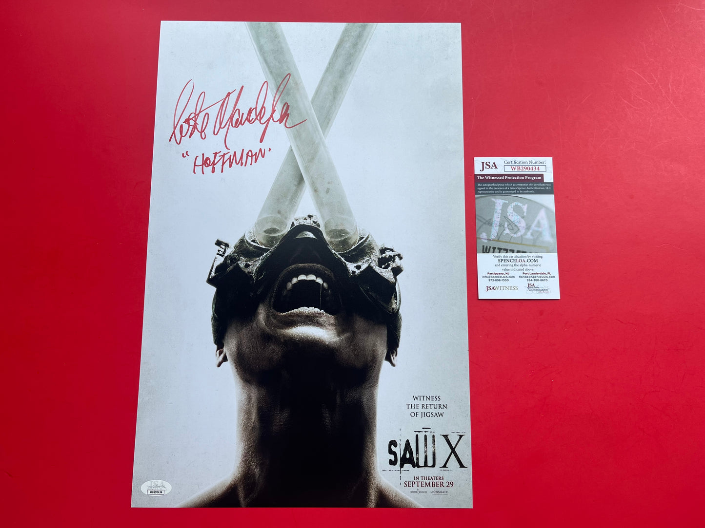 Costas Mandylor Signed Saw X 11x17 Photo JSA COA 434