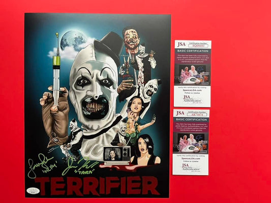 Samantha Scaffidi and Jenna Kanell Dual Signed Terrifier 11x14 Photo - JSA COA