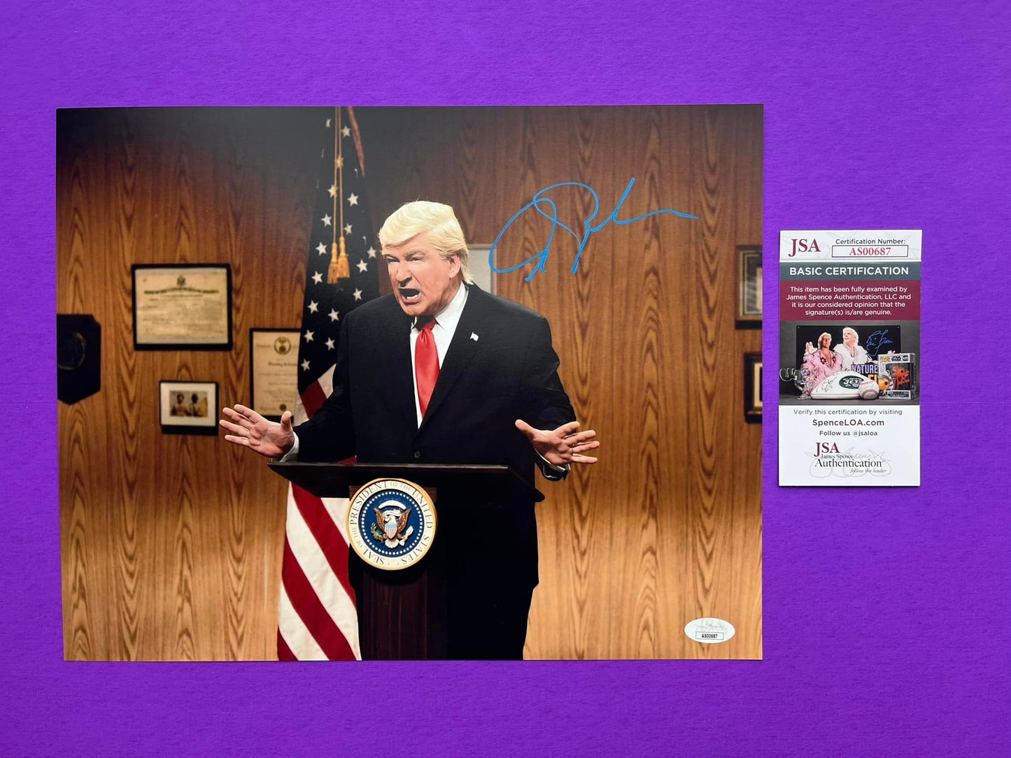 Alec Baldwin Signed SNL Trump 11x14 Photo - JSA COA 687