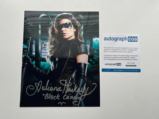 QC CLEAROUT - Juliana Harkavy Black Canary Signed Metallic 8x10 Photo