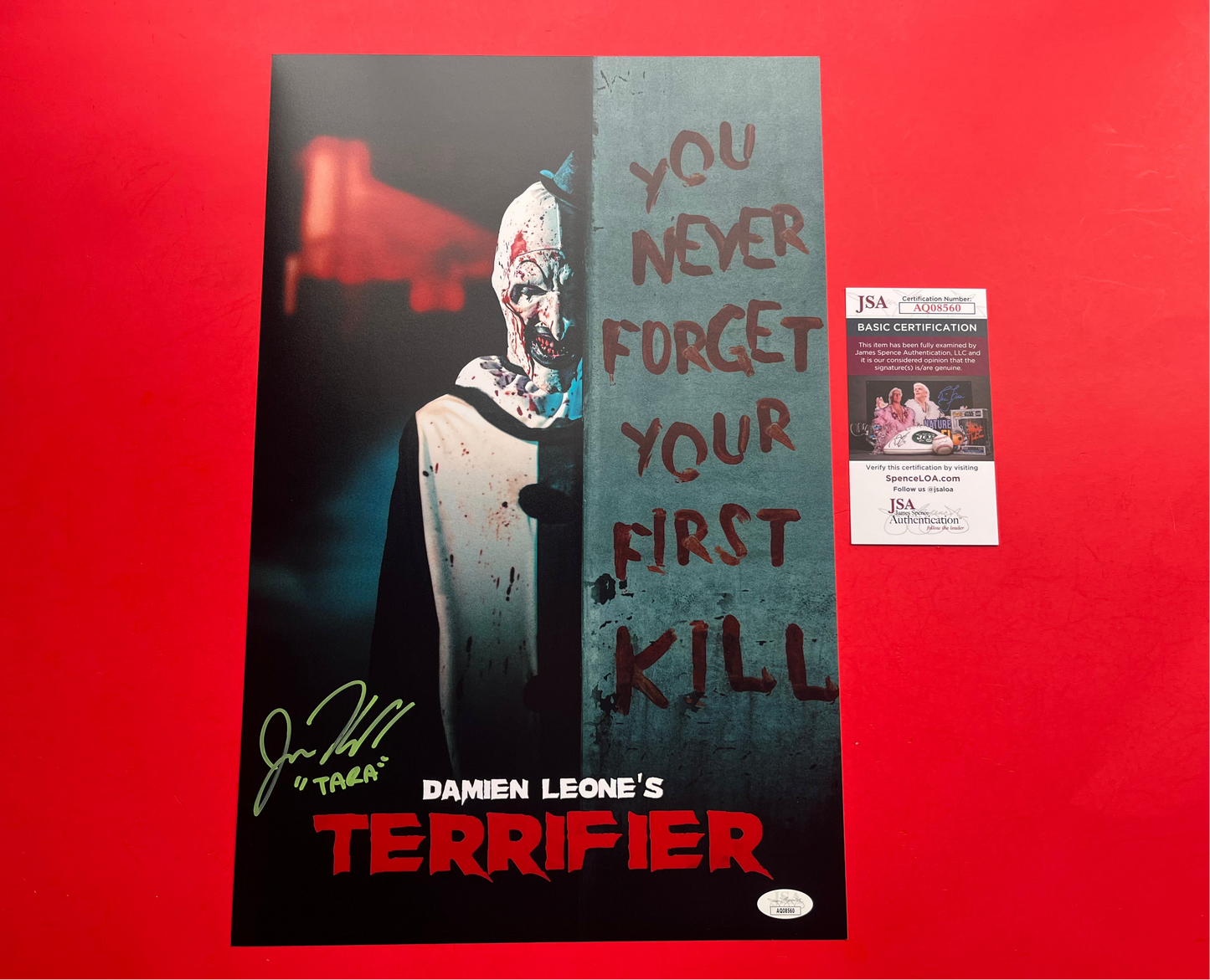 Jenna Kanell Signed Terrifier 11x17 Photo - JSA COA AQ08560