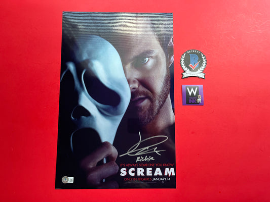 Jack Quaid "Scream" Inscribed METALLIC 11x17 Photo - BAS WU01695
