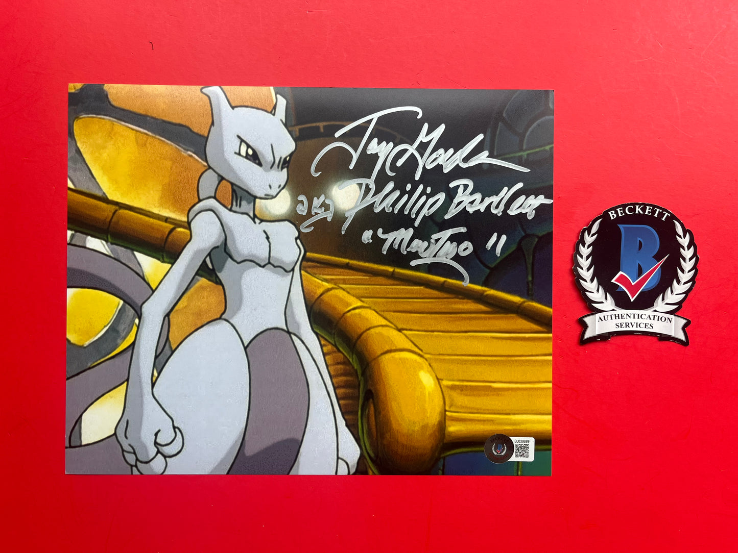 Jay Goede MewTwo 8x10 Photo - Beckett COA 8699