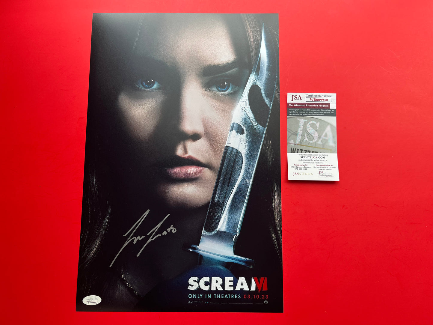 Liana Liberato Scream 11x17 Photo - JSA COA 9940