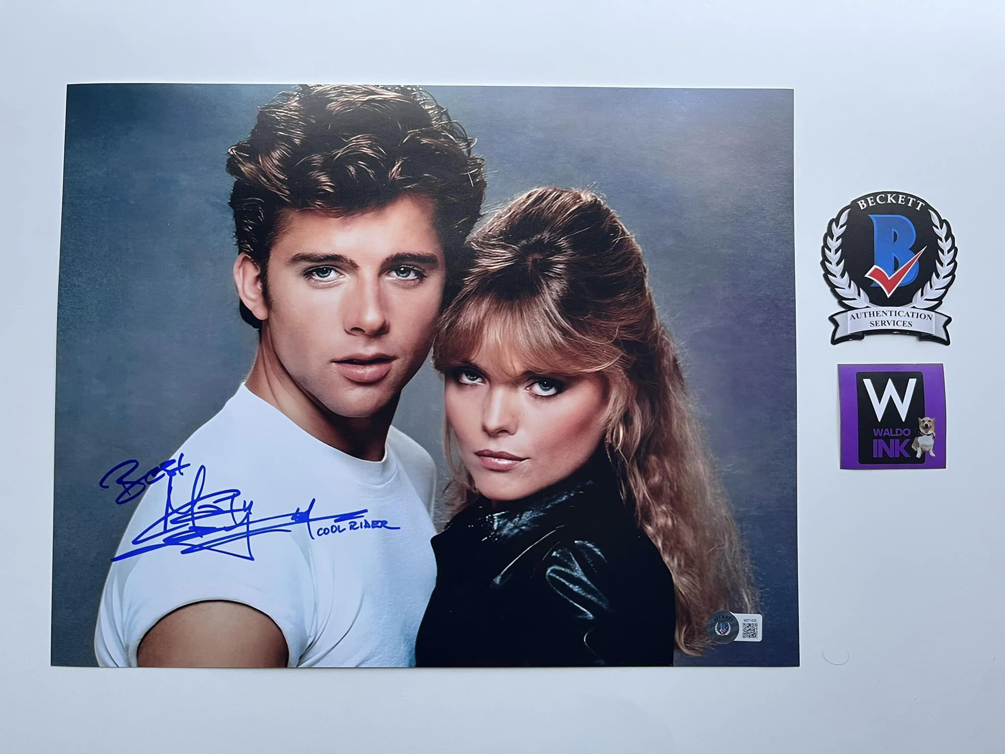 Maxwell Caulfield Grease 2 11x14 Photo - Beckett COA – Waldo INK